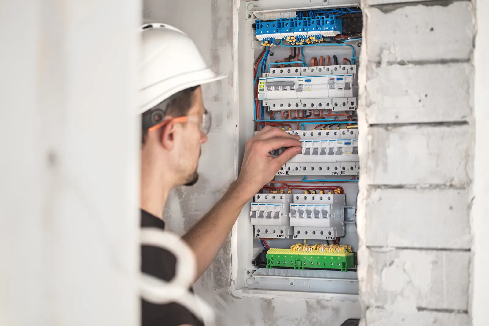 Pregled elektroomarice pred montažo polnilnice